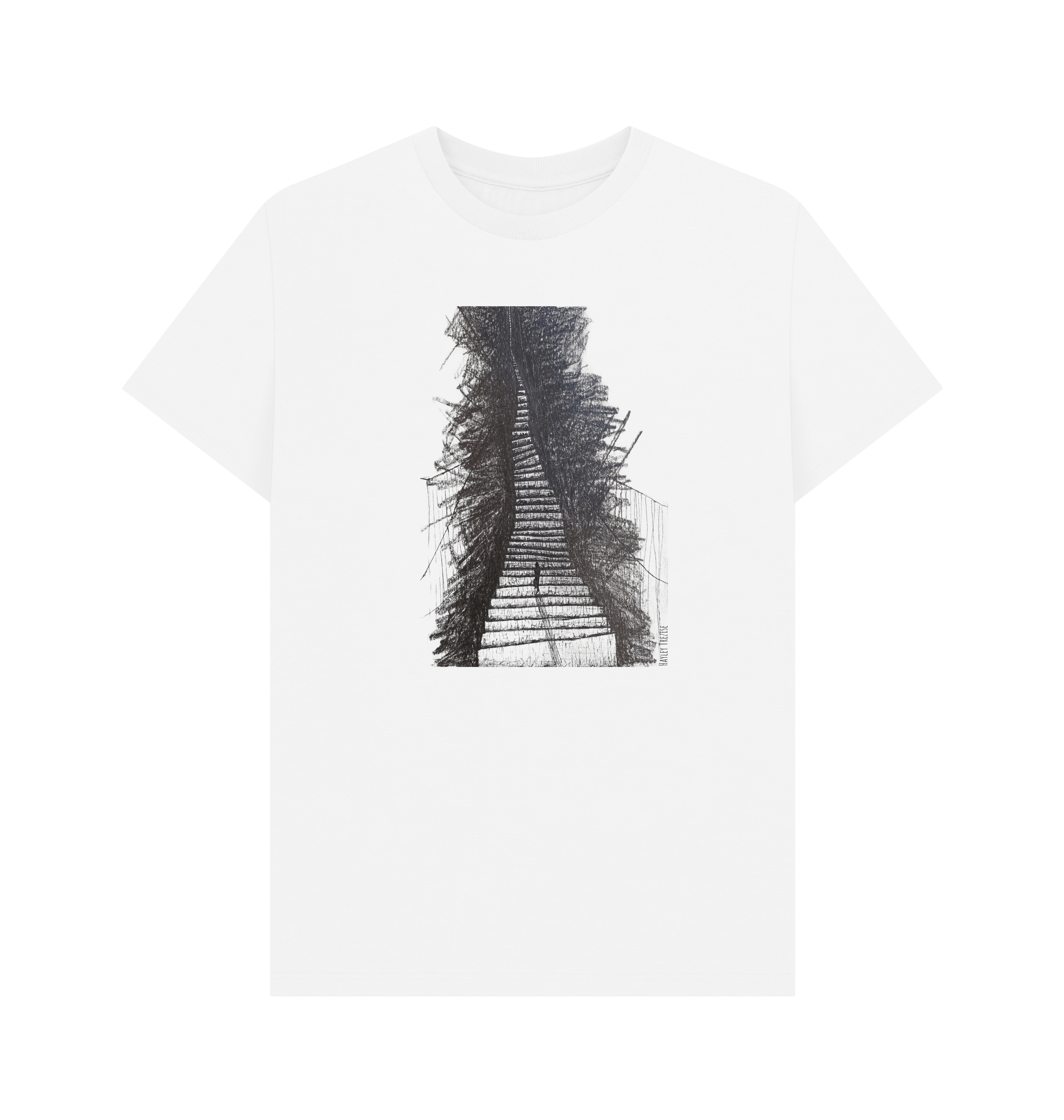White Printed T-shirt Front