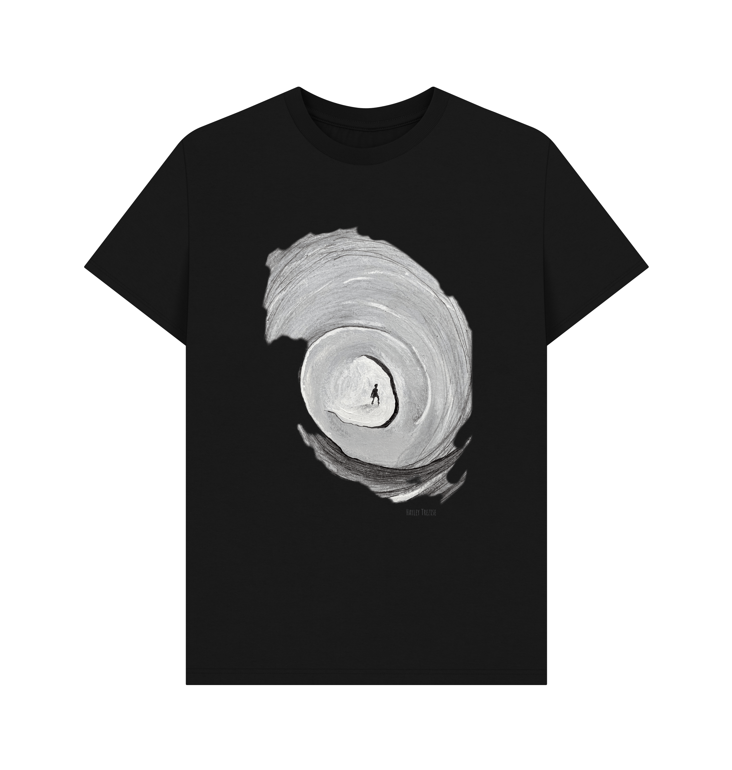 Black Printed T-shirt Front