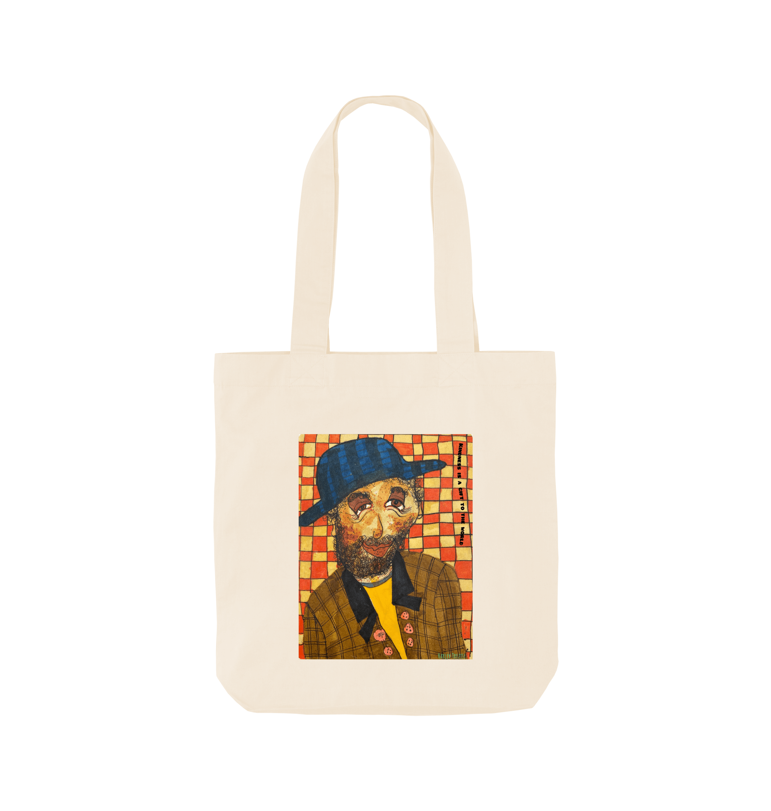 Natural Printed Bag Front