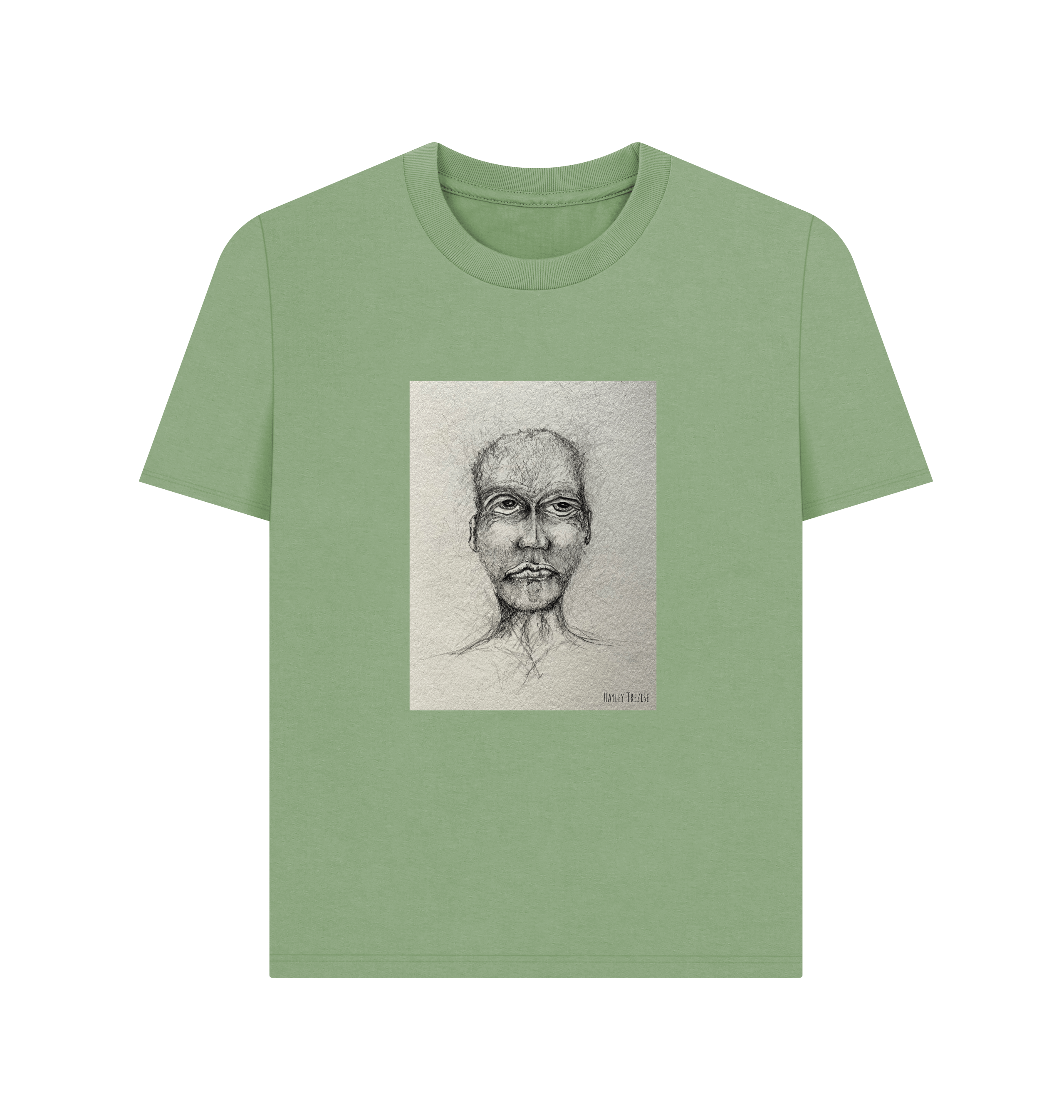 Sage Printed T-shirt Front