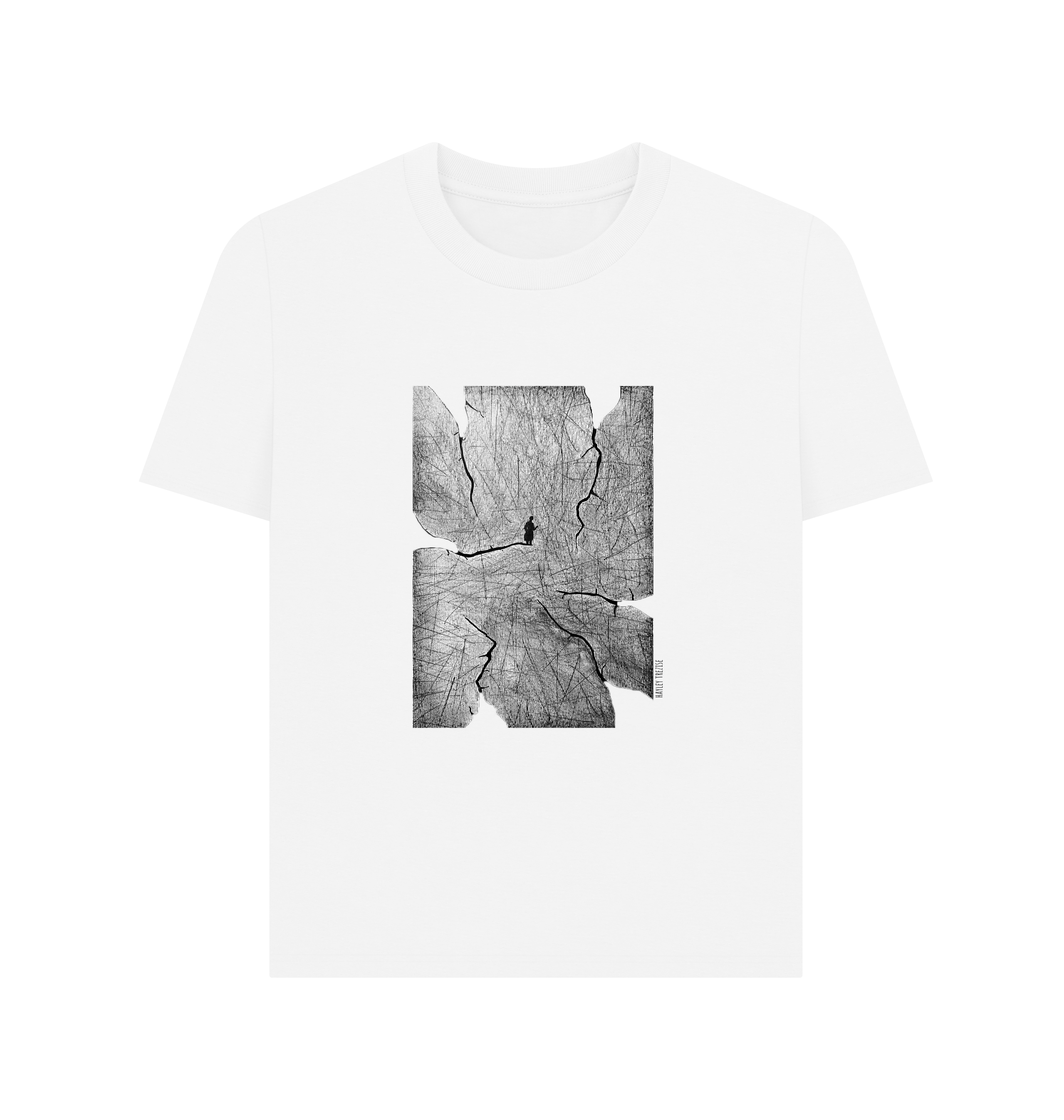 White Printed T-shirt Front