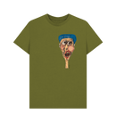 Moss Green Printed T-shirt Front