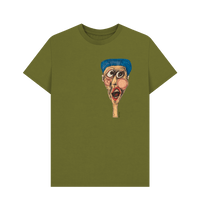 Moss Green Printed T-shirt Front