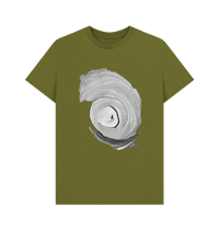 Moss Green Printed T-shirt Front