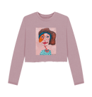 Mauve Printed Boxy Jumpers Front