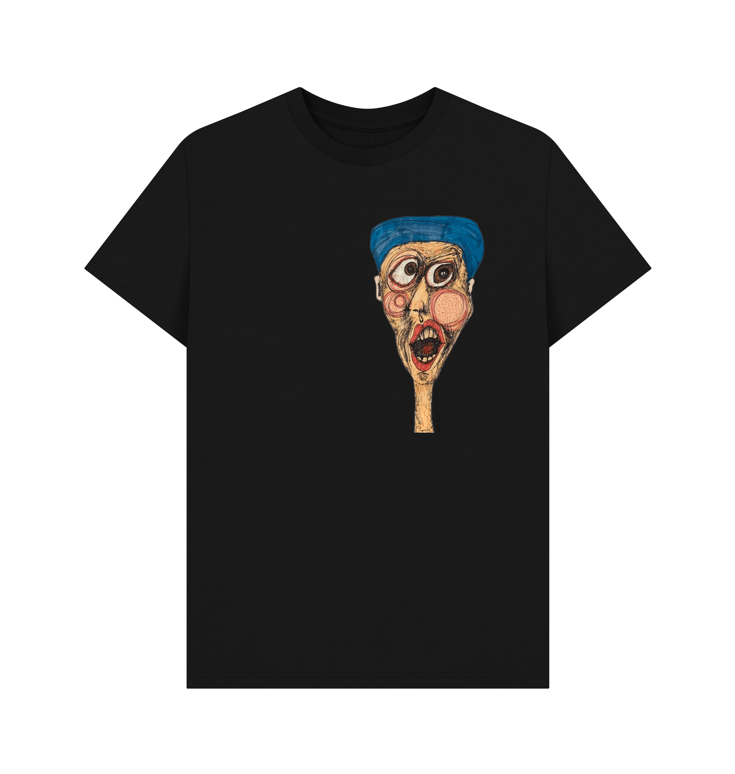 Black Printed T-shirt Front