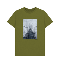 Moss Green Printed T-shirt Front