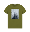 Moss Green Printed T-shirt Front