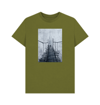 Moss Green Printed T-shirt Front