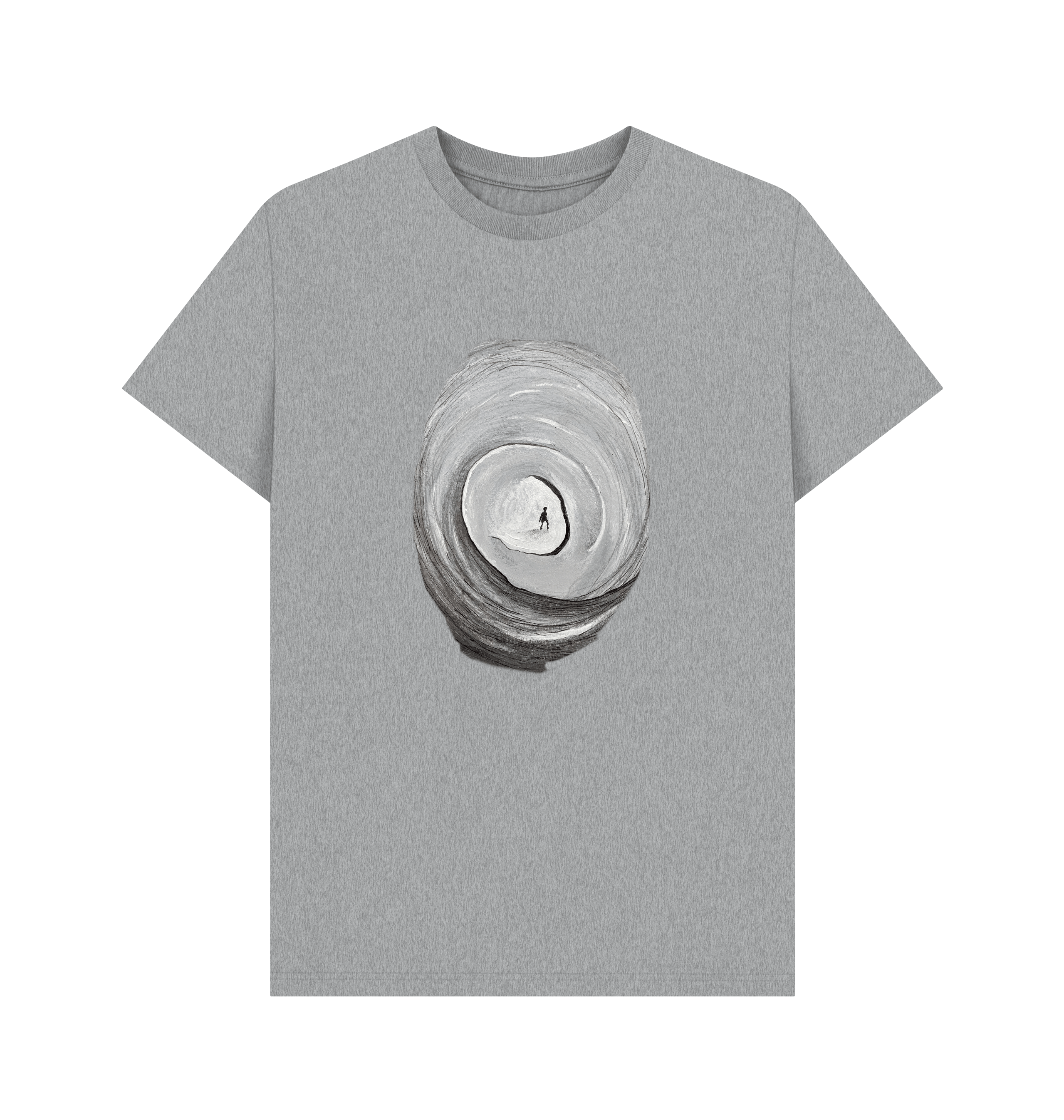 Athletic Grey Printed T-shirt Front