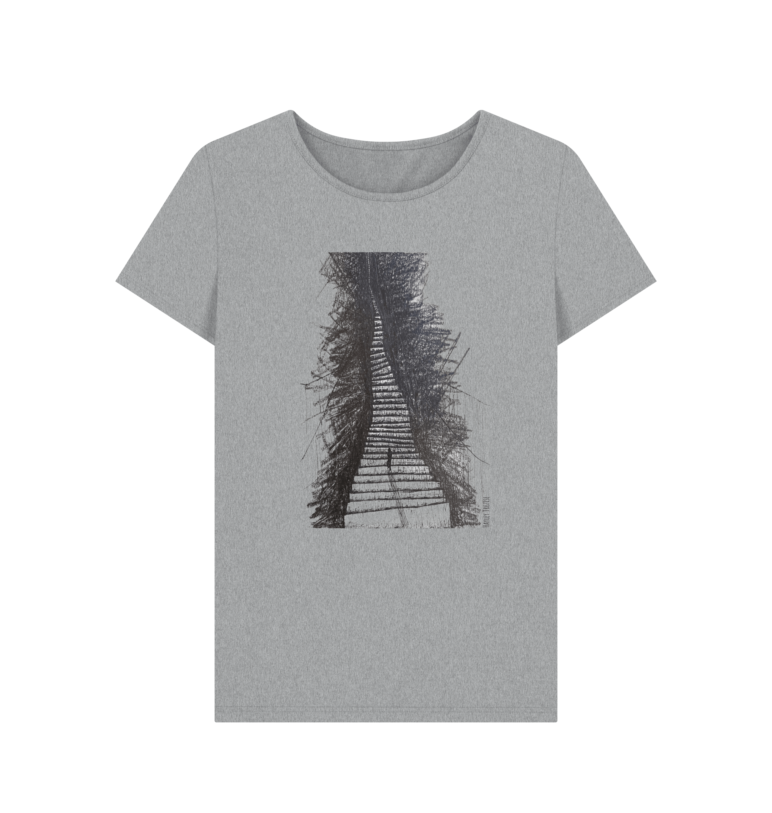 Athletic Grey Printed T-shirt Front