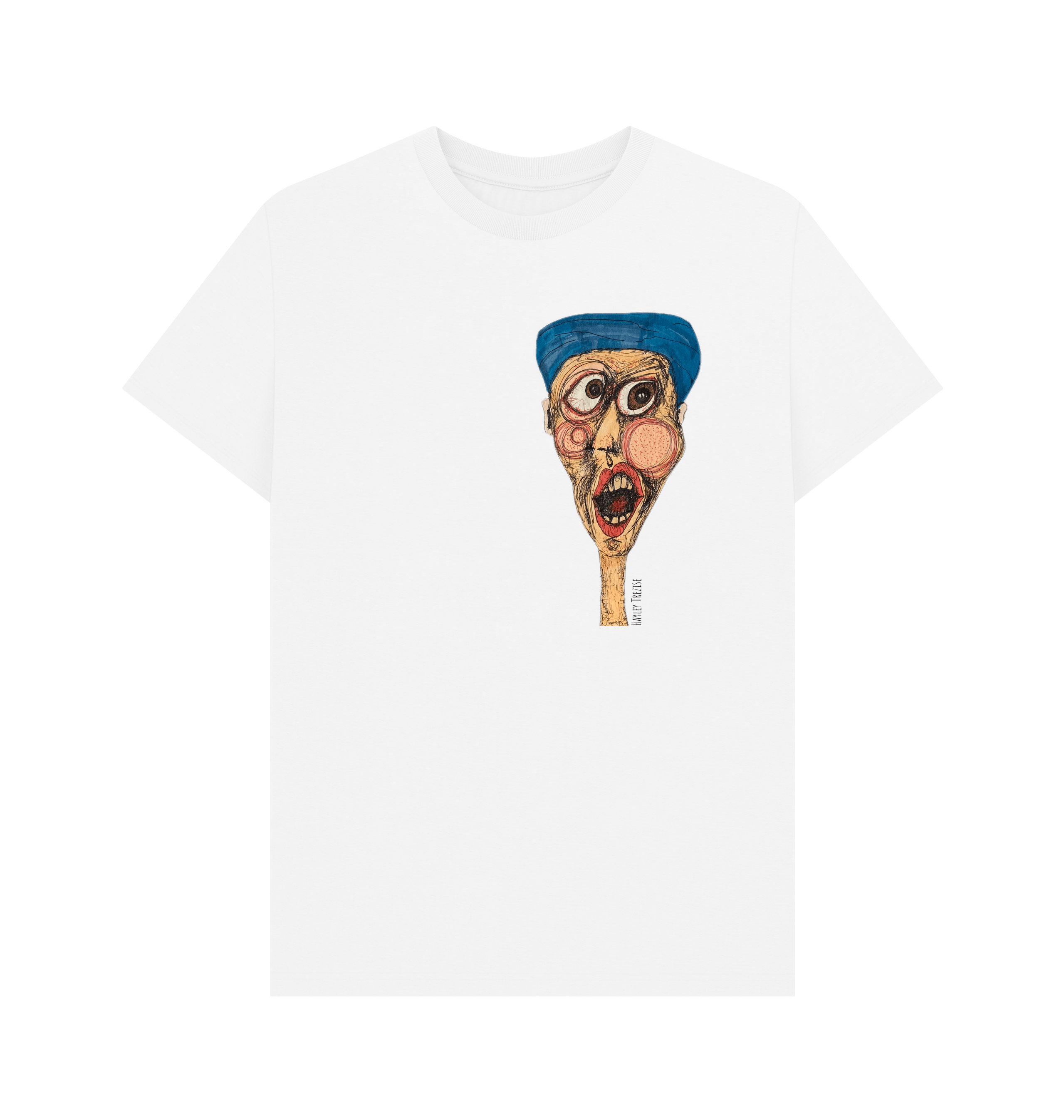 White Printed T-shirt Front