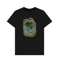 Black Printed T-shirt Front