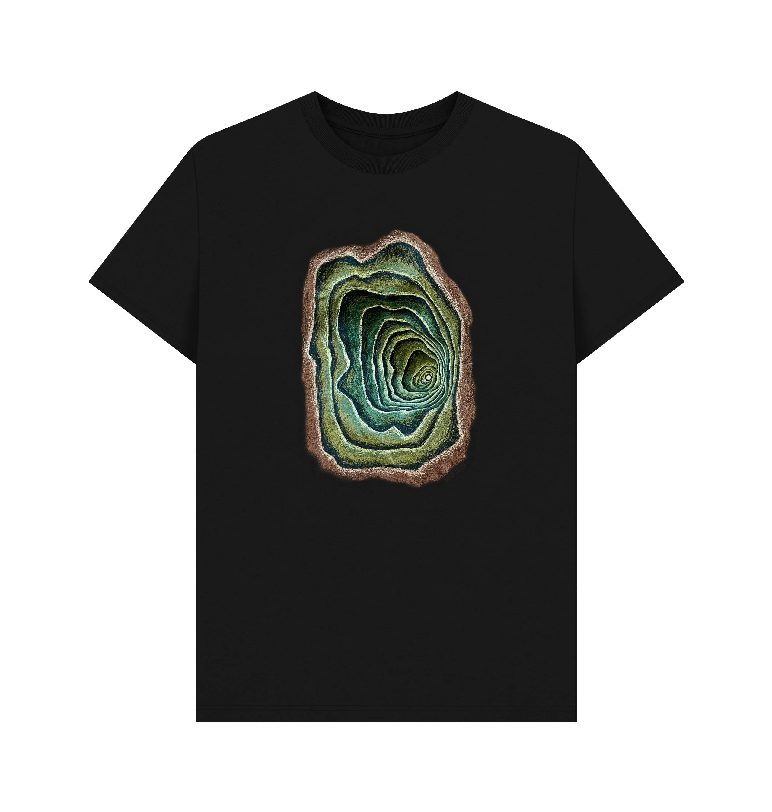 Black Printed T-shirt Front