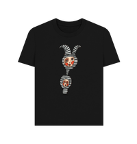 Black Printed T-shirt Front