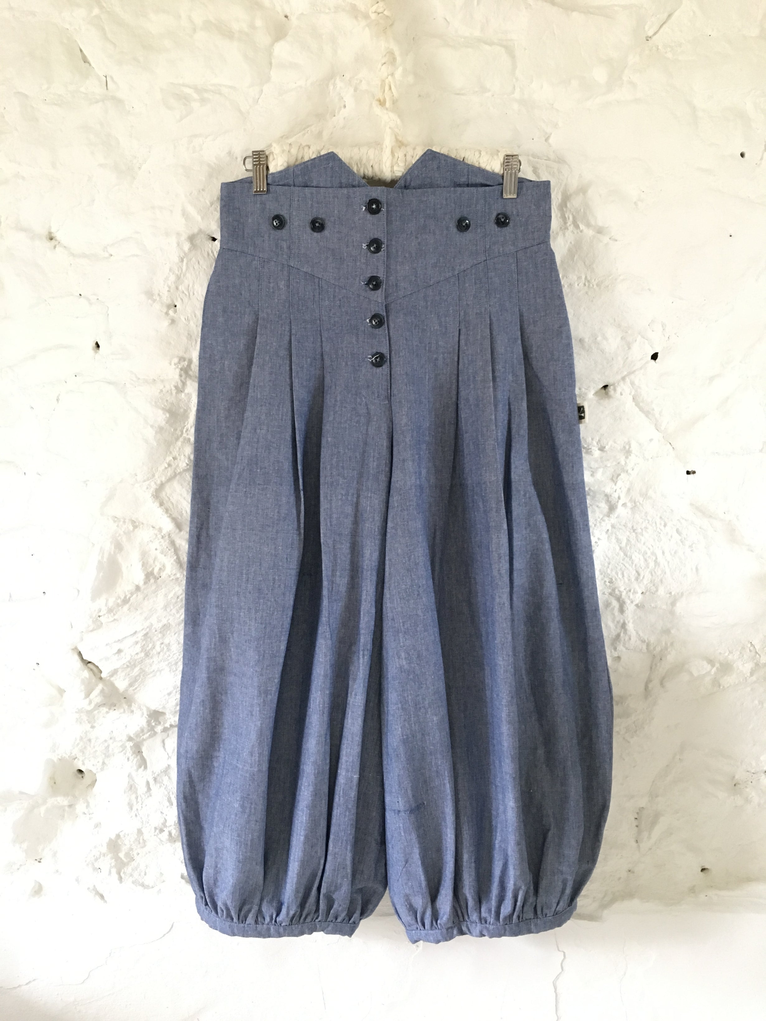 High Waisted Trousers  | Blue