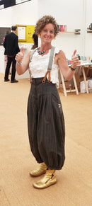 High Waisted Trousers – Black Stripe