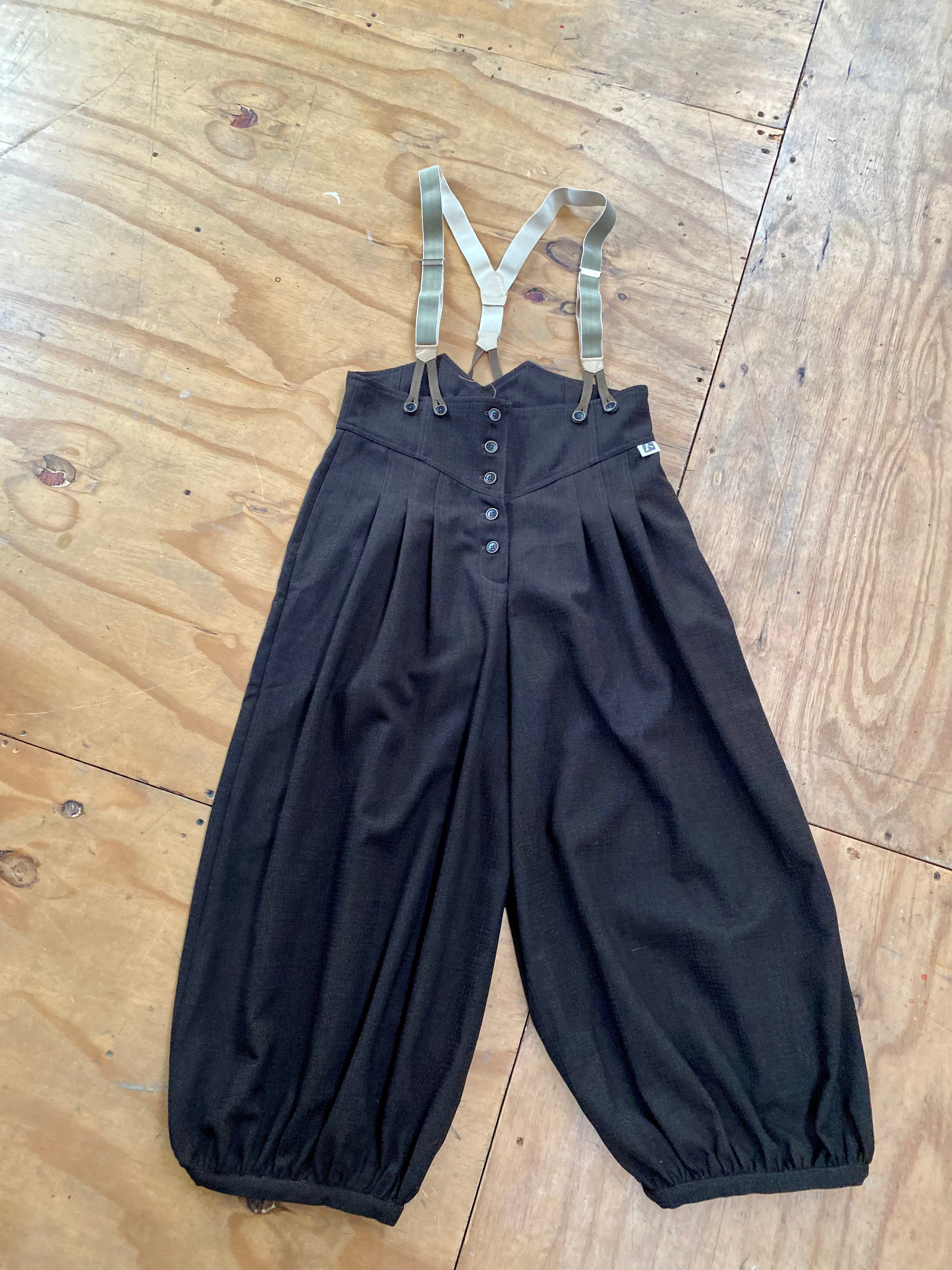 High waisted trouser - dark brown/heavy weight