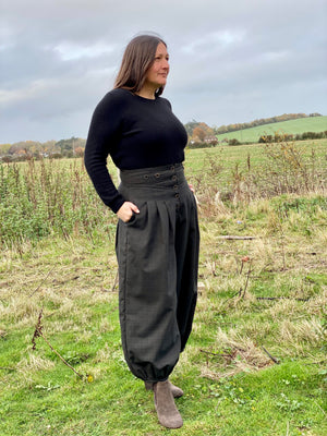 High Wasted trousers-Wool