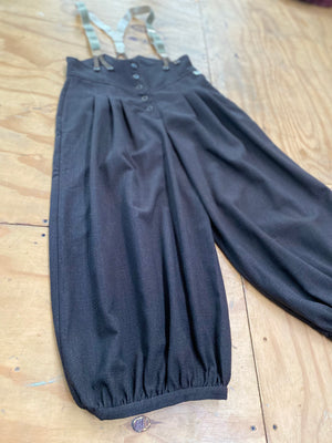 High waisted trouser - dark brown/heavy weight