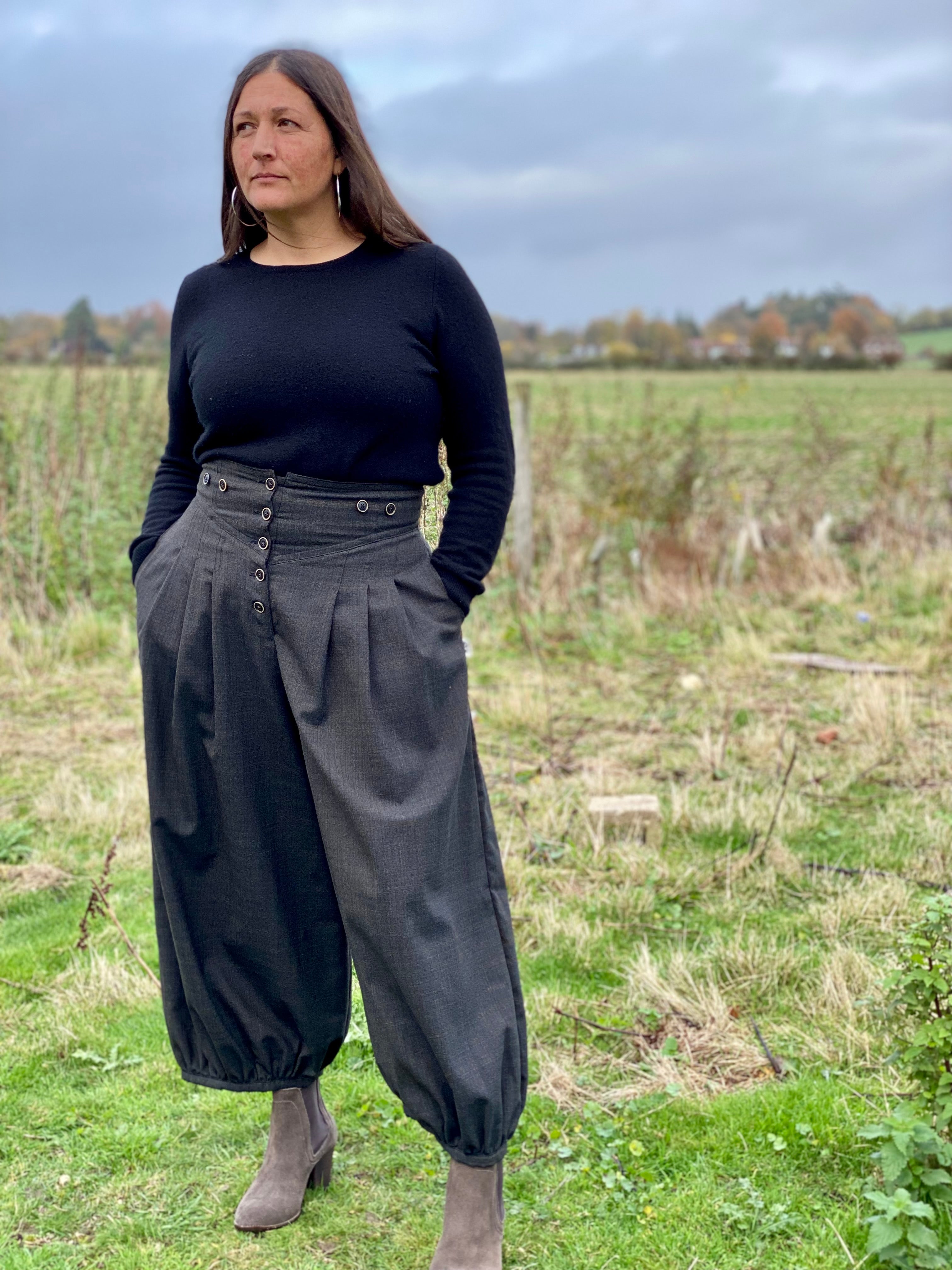 High Wasted trousers-Wool