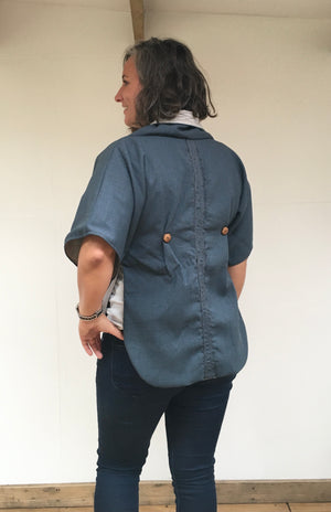 *50%SALE* Lined Tailed Jacket | Blue