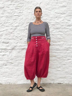 High wasted trousers - Horizontal stripe