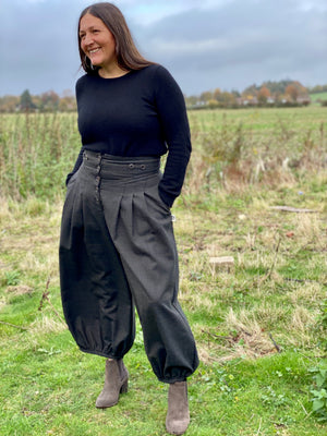 High Wasted trousers-Wool